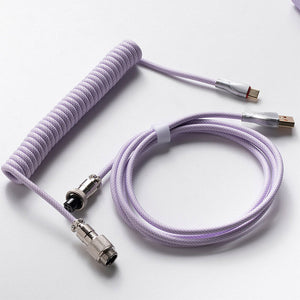 ACGAM Custom Coiled Aviator Cable USB-C Light Purple