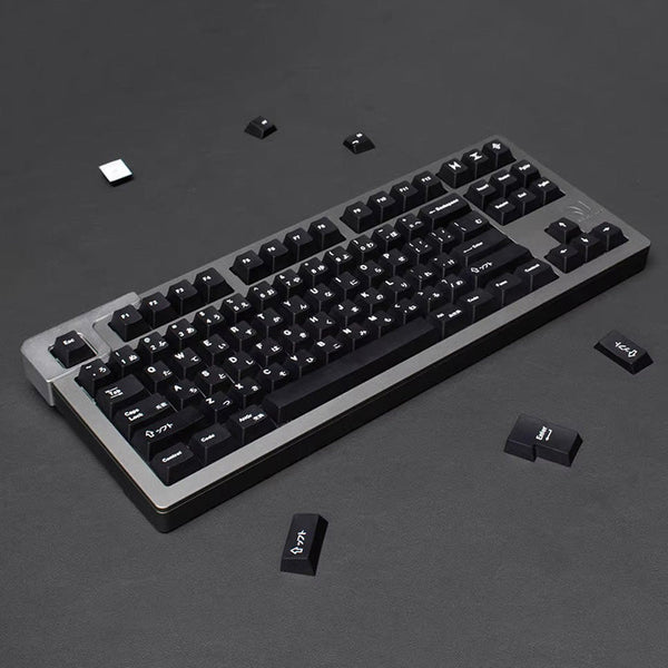 ACGAM Simple Black Keycap Set Cherry Profile 129 keys