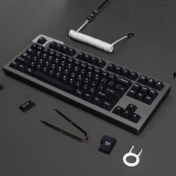 ACGAM Simple Black Keycap Set Cherry Profile 129 keys