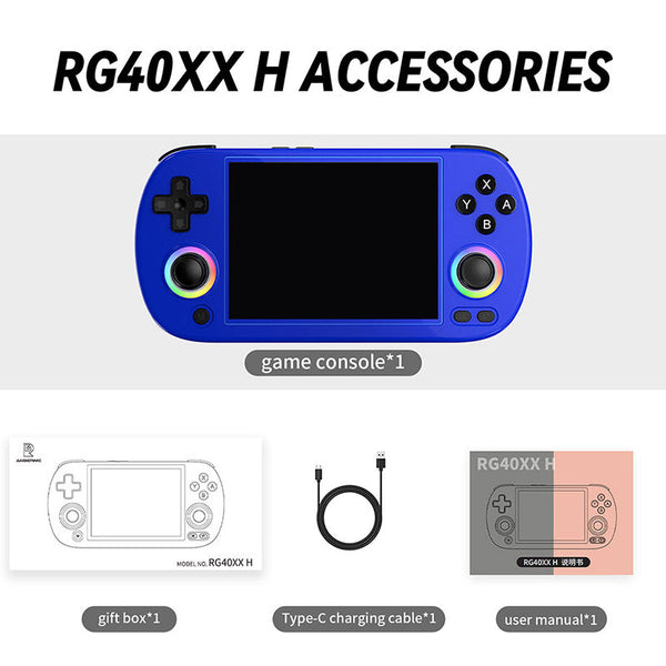 ANBERNIC RG40XX H Retro Handheld Game Console with RGB Light
