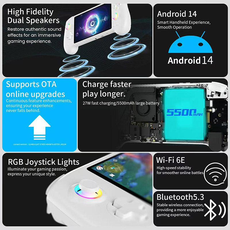 ANBERNIC RG557 Game Console Android System AMOLED Screen