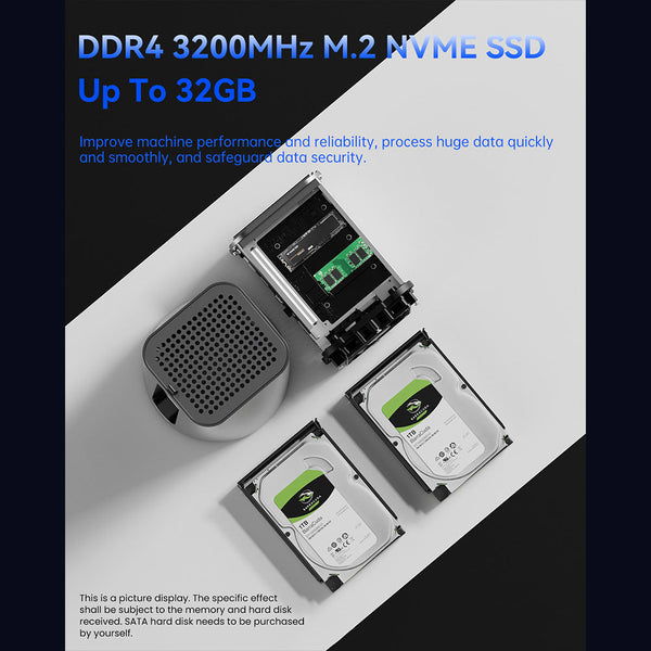 AOOSTAR R7 NAS Mini PC with AMD Ryzen 7 and Dual-fan Cooling