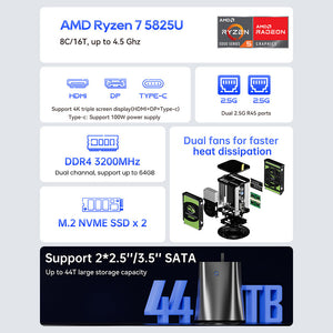 AOOSTAR R7 NAS Mini PC with AMD Ryzen 7 and Dual-fan Cooling