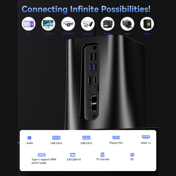 AOOSTAR R7 NAS Mini PC with AMD Ryzen 7 and Dual-fan Cooling