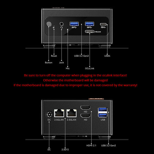 AOOSTAR GEM10 Mini PC AMD Ryzen 7 6800H
