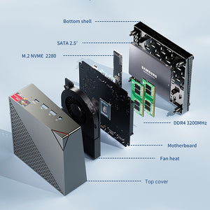 AOOSTAR MN57 AMD R7 5700U Mini PC