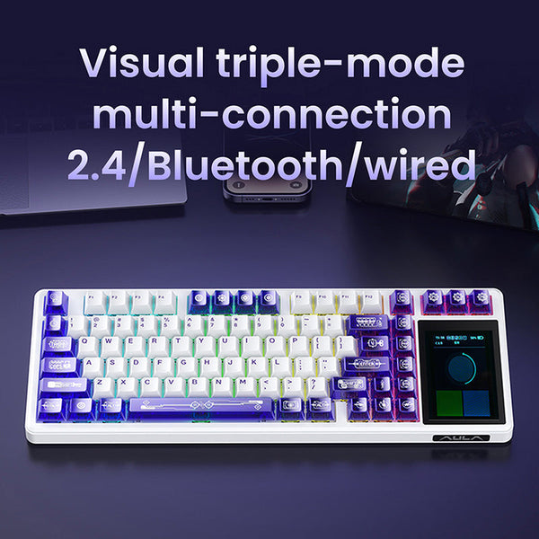 AULA L99 Tri-mode Mechanical Keyboard with 3.98" Smart Touchscreen