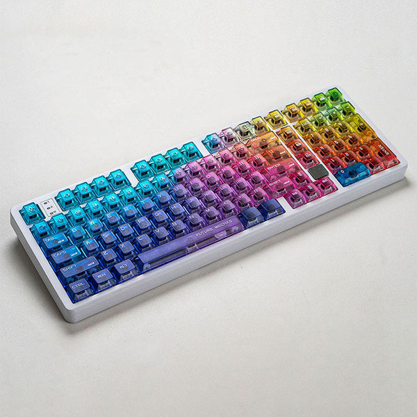 LEOBOG Color Frosted Transparent Keycaps Set Cherry Profile 115 Keys