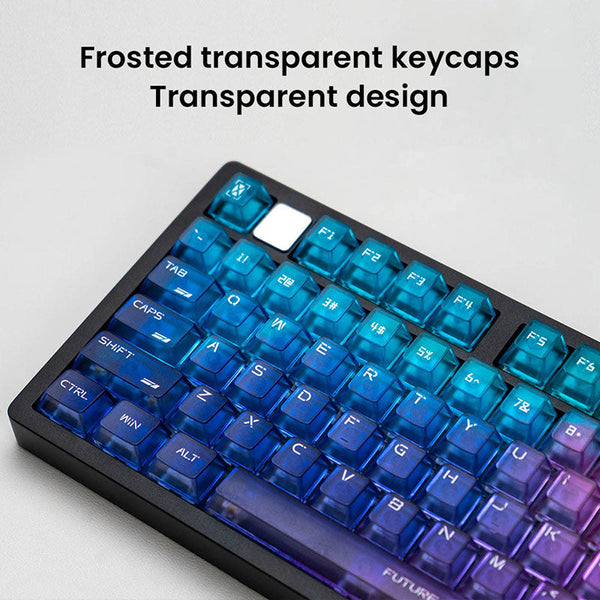 LEOBOG Color Frosted Transparent Keycaps Set Cherry Profile 115 Keys