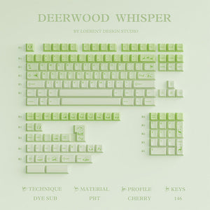 LOERENT Deerwood Whisper Transparent Keycap Set Cherry Profile