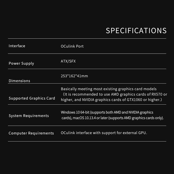 PELADN Link S-1/ Link S-2 eGPU Dock with Open Cooling Design