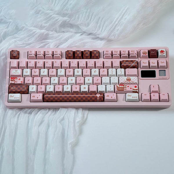 PIWIJOY Chocolate Cake Keycap Set Cherry Profile 146 Keys