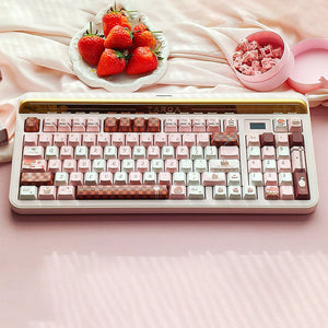 PIWIJOY Chocolate Cake Keycap Set Cherry Profile 146 Keys