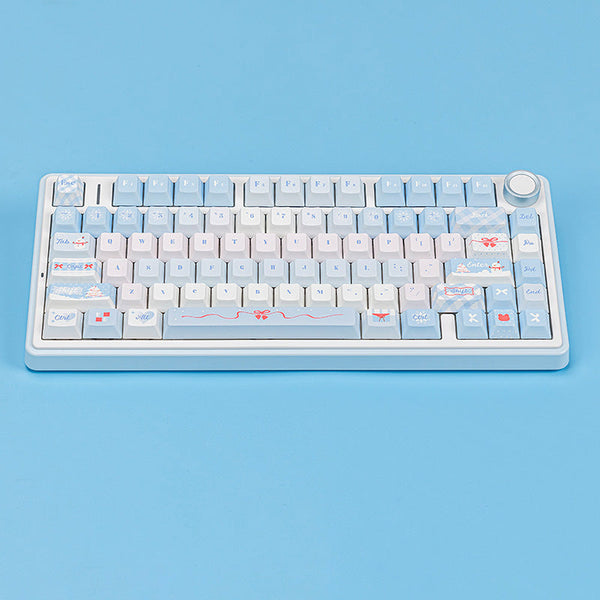 PIWIJOY In Winter Cherry Proflie Keycap Set 146 Keys Support Alice ISO