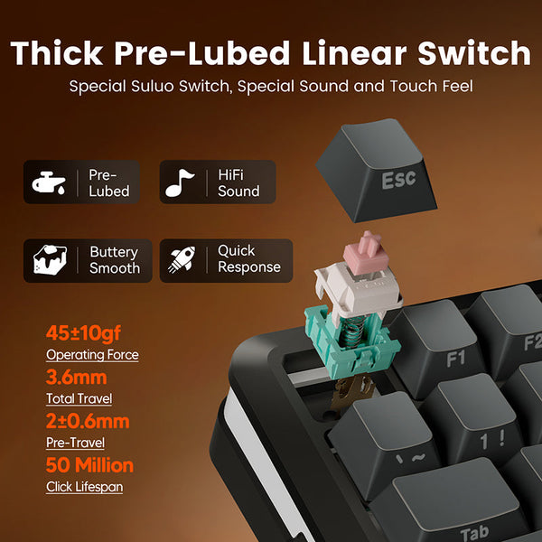 Redragon K708 Pro Tri-Mode Mechanical Keyboard with Screen