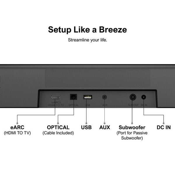 Ultimea Aura A50 Pro 5.1 Ch Soundbar with Dolby Atmos & BassMX Subwoofer