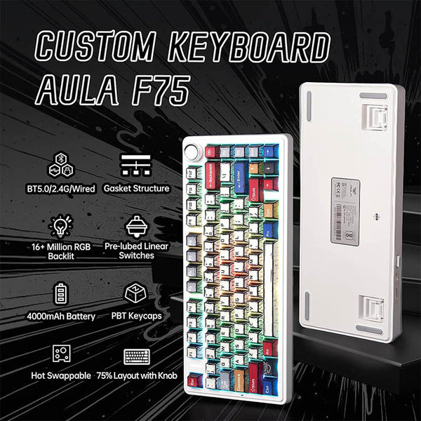 AULA F75 Wireless Mechanical Keyboard