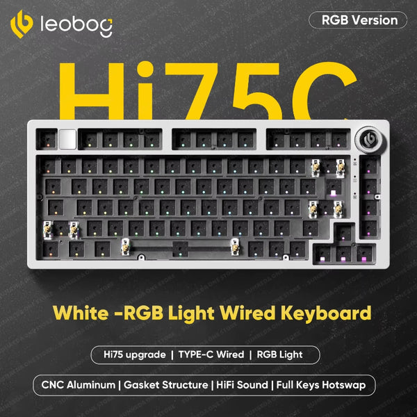 WhatGeek x LEOBOG Hi75C Pro RGB Tri-mode Aluminum Keyboard Kit DIY Keyboard