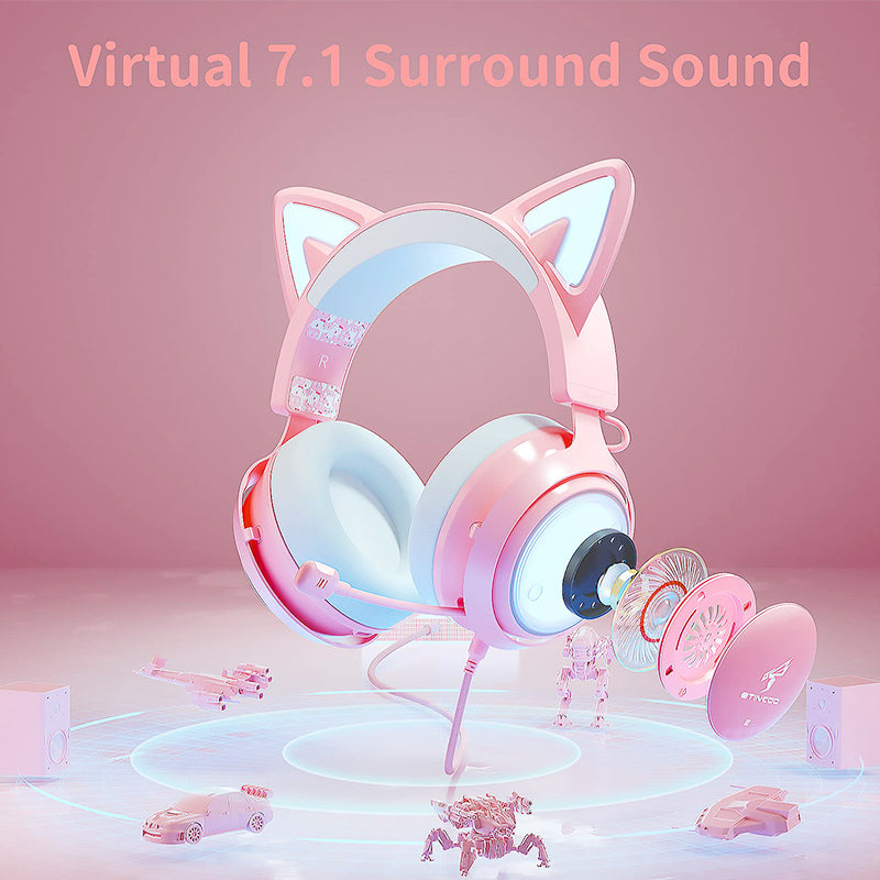 SOMIC GS510 RGB Cat Ear Headset USB Wired