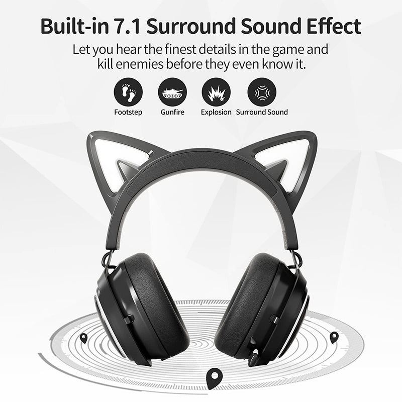 SOMIC GS510 RGB Cat Ear Headset USB Wired