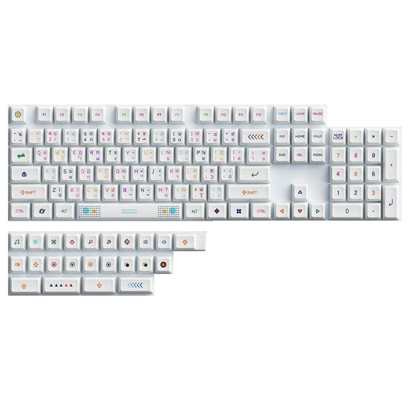 ACGAM Neon Light Thai Layout XDA Profile Keycap Set 127 Keys