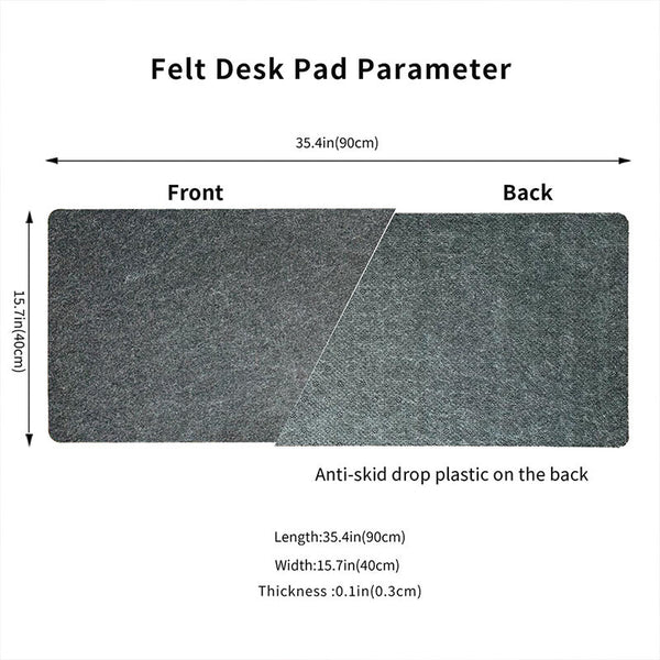ACGAM Felt Desk Mat Large Mouse Pad Computer Desk Mat