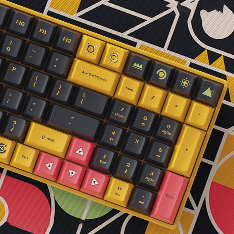 ACGAM Memphis Cherry Profile PBT Keycap Set 128 Keys