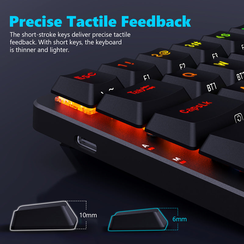 Redragon K615P-KBS Elise Pro Low Profile 3-Mode Mechanical Keyboard