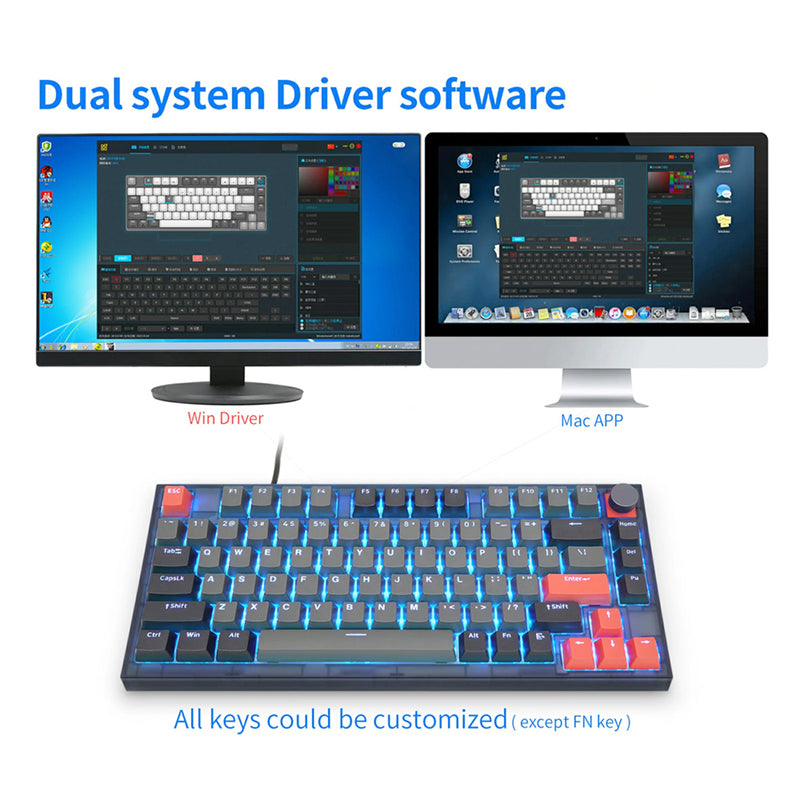 SKYLOONG GK75 RGB Wired Mechanical Keyboard with Optical Switches