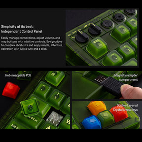 8BitDo Retro 87 Tri-mode Mechanical Keyboard Xbox Edition