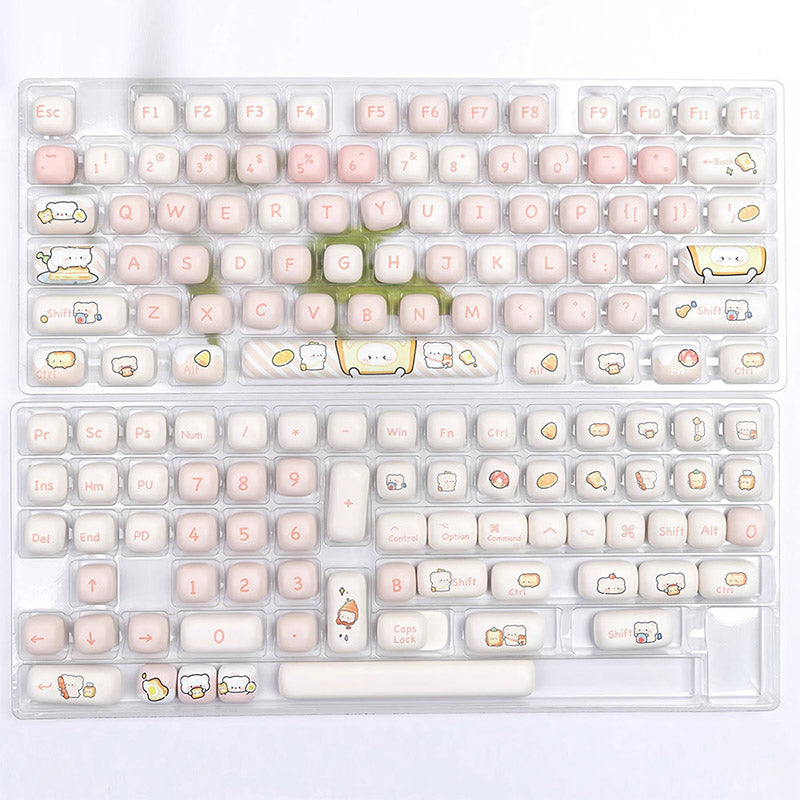 ACGAM Bread Bear MOG Profile Keycap Set 140 Keys