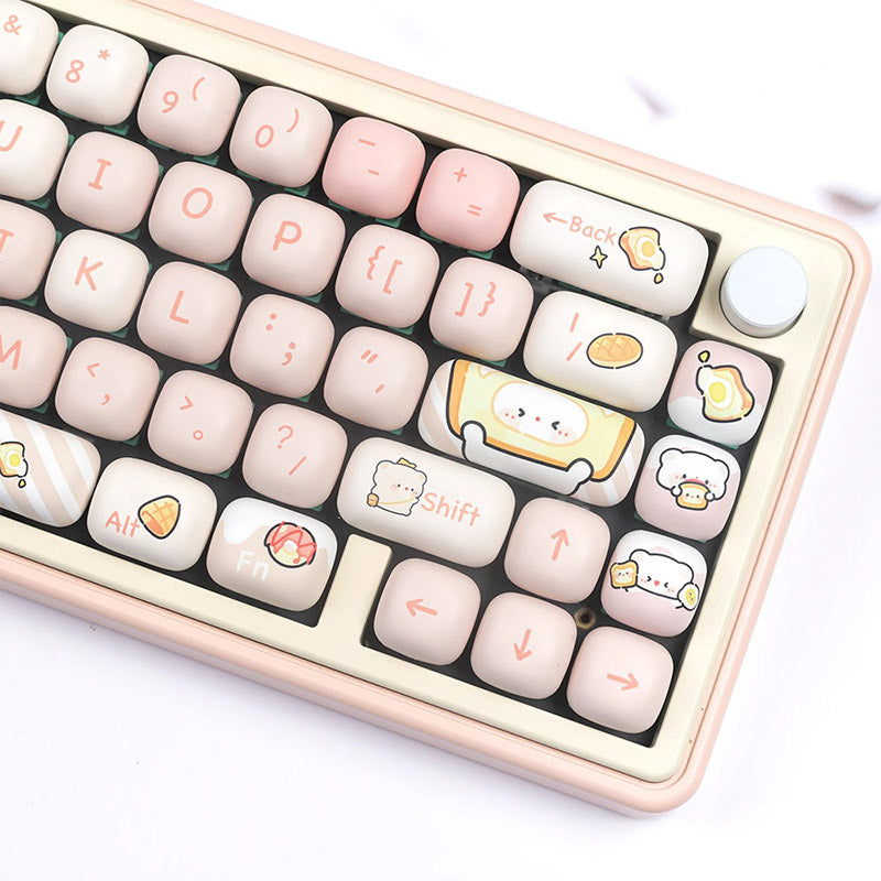 ACGAM Bread Bear MOG Profile Keycap Set 140 Keys