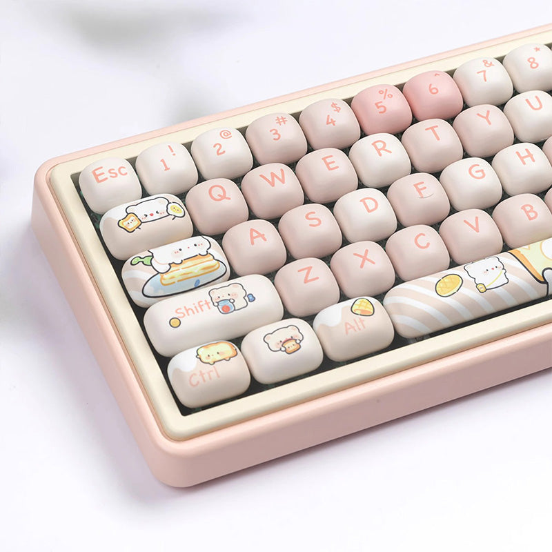 ACGAM Bread Bear MOG Profile Keycap Set 140 Keys