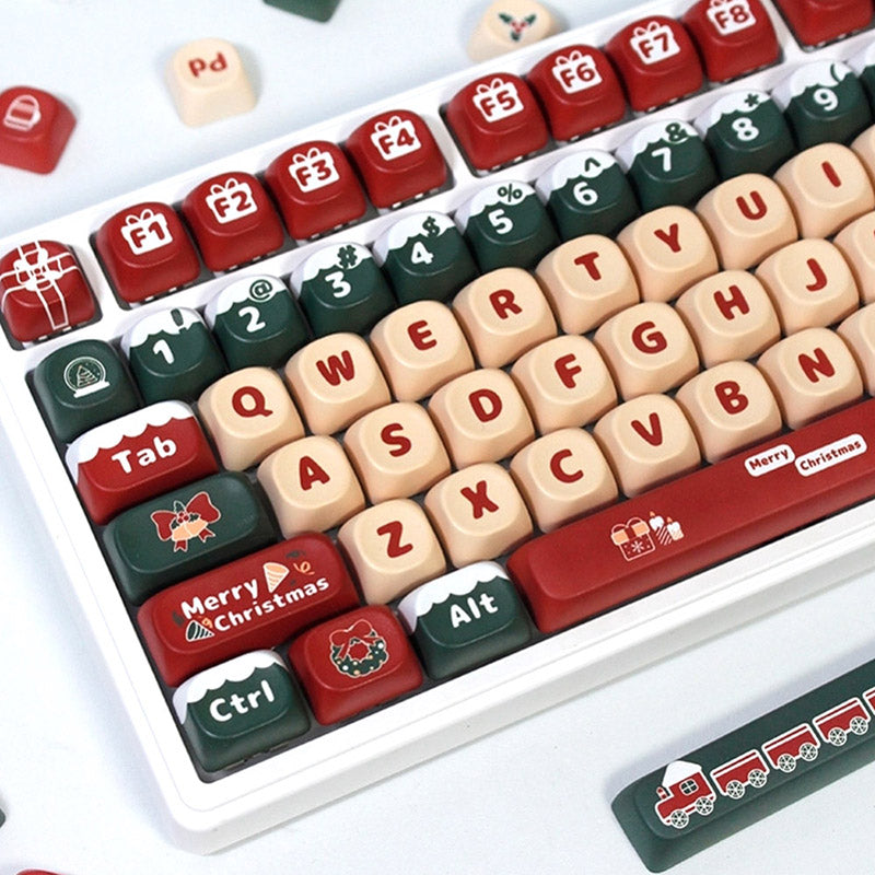 ACGAM Christmas Theme Keycap Set Semi-MOA Profile 130 keys