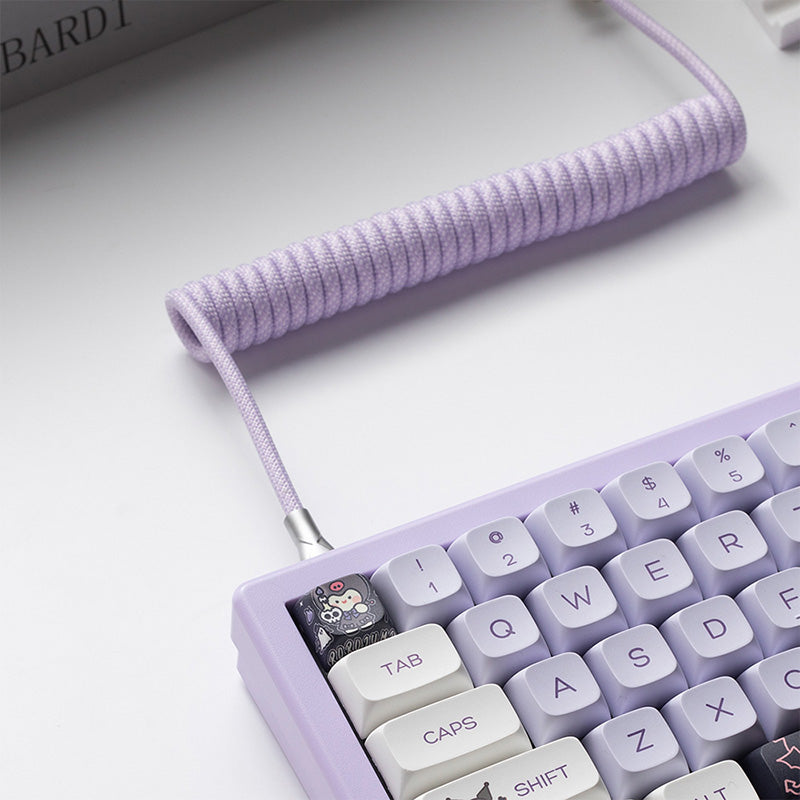 ACGAM Custom Coiled Aviator Cable USB-C Light Purple