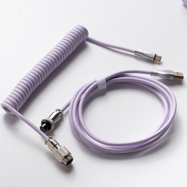 ACGAM Custom Coiled Aviator Cable USB-C Light Purple