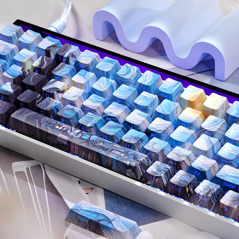 ACGAM x Maorbeng Starry Night Series Keycap Set Cherry Profile Side Print