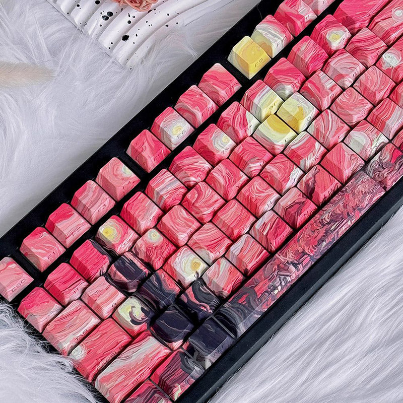 ACGAM x Maorbeng Starry Night Series Keycap Set Cherry Profile Side Print