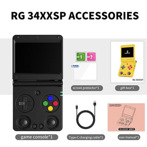 ANBERNIC RG34XXSP Flip Game Console with 3.4" Screen and Joystick