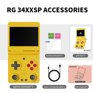 ANBERNIC RG34XXSP Flip Game Console with 3.4" Screen and Joystick