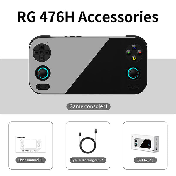 ANBERNIC RG476H AI Retro Handheld Game Console 4.7" 4:3 Screen Android 256GB