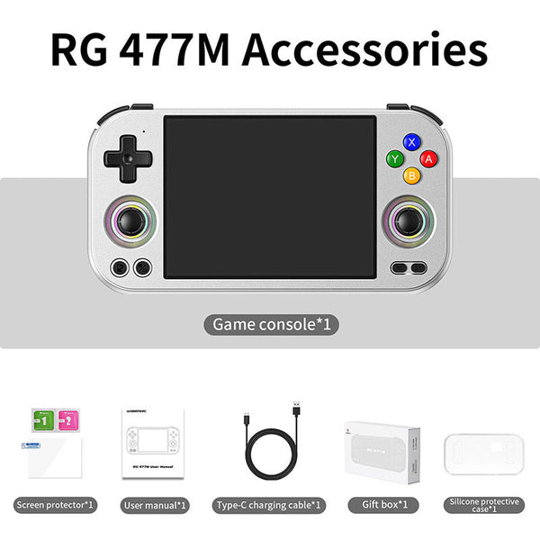 ANBERNIC RG 477M AI Handheld Game Console with Metal Build Supports PS2 and Wii