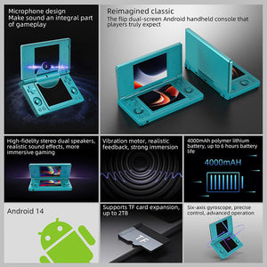 ANBERNIC RG DS Dual Screen Flip Game Console Clamshell Touchscreen