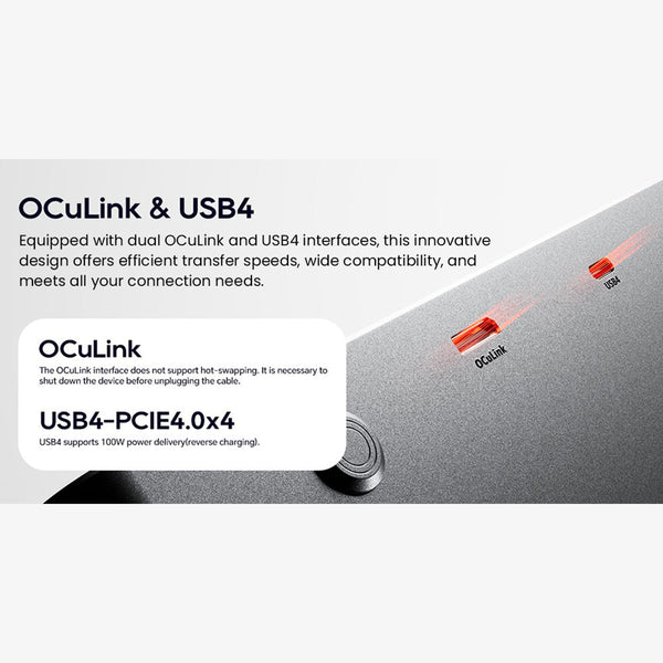 AOOSTAR AG02 eGPU Dock Portable eGPU with Oculink Port/USB4