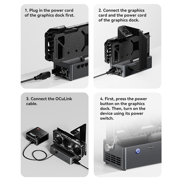 AOOSTAR AG02 eGPU Dock Portable eGPU with Oculink Port/USB4