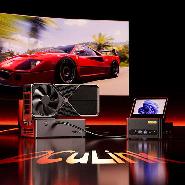 AOOSTAR G-FLIP Mini PC AI 370 Removable Memory 5" Touchscreen