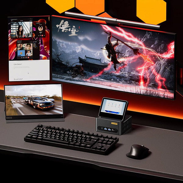 AOOSTAR G-FLIP Mini PC AI 370 Removable Memory 5" Touchscreen