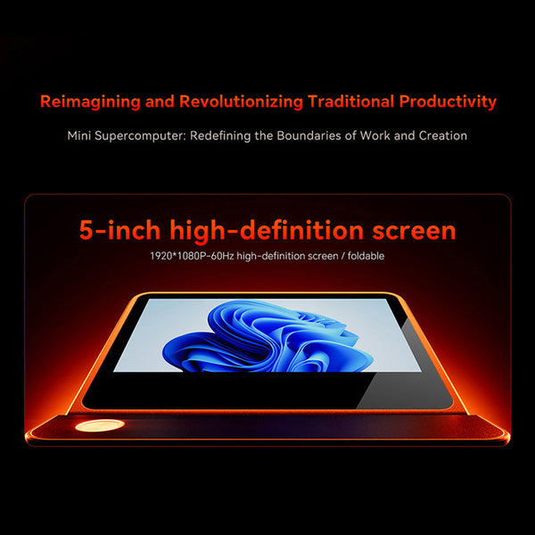 AOOSTAR G-FLIP Mini PC AI 370 Removable Memory 5" Touchscreen