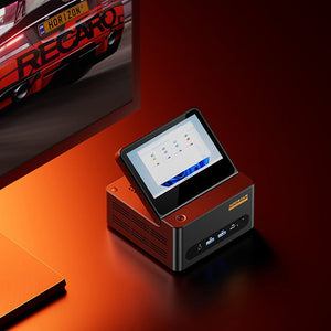 AOOSTAR G-FLIP Mini PC AI 370 Removable Memory 5" Touchscreen