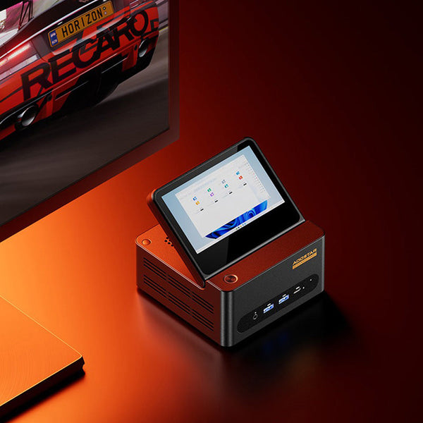 AOOSTAR G-FLIP Mini PC AI 370 Removable Memory 5" Touchscreen